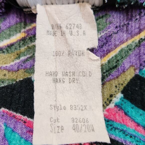 Vintage Caliche Hawaiian Midi Skirt Size XXL Floral Vacation Elastic Waist - Picture 7 of 8